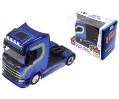 Bburago BBU 1:43 Haulers Custom Cabs Scania mėlynas 32206