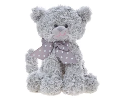 Beppe Pliušinis žaislas - pilkas kačiukas su kaspinu "Beatrice", 25 cm