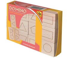 Blczek Tupiko Mediniai domino – geometrinės figūros