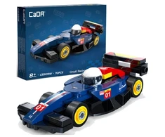 Klocki konstrukcyjne CaDA wyścigówka Samochód wyścigowy Circuit Racing Car Dark Mėlyna 70 dalys