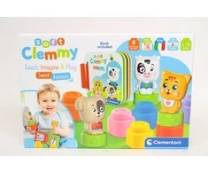 Clementoni kaladėlės Soft Clemmy su knygute "Sweet Animals"