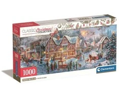Dėlionė Clementoni CLE puzzle 1000 Panorama Christmas+poster 39927