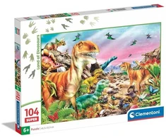 Clementoni Dėlionė 104 vnt. - Dinozaurų žemė