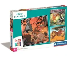 Clementoni Dėlionė 3x48 vnt. - Disney klasika