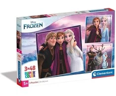 Clementoni Dėlionė 3x48 vnt. - Frozen