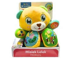 Clementoni Interaktyvus minkštas kalbantis meškiukas su raidėmis ir skaičiais, vaikams nuo 6 mėn., spalvotas