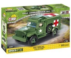 Cobi Klocki Blokeliai hc Antrojo pasaulinio karo 1942 m. greitosios pagalbos automobilis wc 54