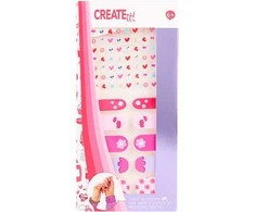 Spalvingos nagų lipdukai "Create It!" vaikams nuo 6 metų