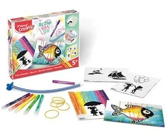 Pučiamų flomasterių komplektas MAPED Creativ Blow Pen String’Art
