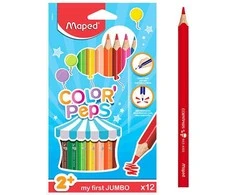 Maped Colorpeps maxI trijų pusių 12 spalvų MPED