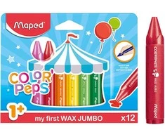 Maped Jumbo Colorpeps žvakių pieštukai 12 vnt.
