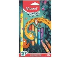 Spalvotas pieštukas Maped Jungle Fever Jumbo 12vnt.