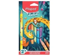 Vaškinė kreidelė Maped Jungle Fever Jumbo 12vnt.