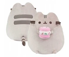 Pusheen - pliušinis talismanas su ledų sumuštiniu 24 cm