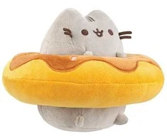 Pusheen - Pusheen pliušinis talismanas šokoladinėje spurgoje 13 cm