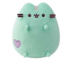 Pusheen - pliušinis talismanas 18 cm (pastelinė mėtų spalva)