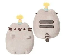 Pusheen - pliušinis talismanas gimtadienio kepurė 14 cm
