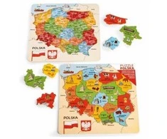Dėlionė Daffi Puzzle medžio žemėlapis iš Lenkijos D-100 41004