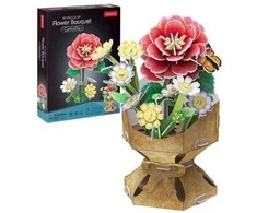 CubicFun 3D dėlionė - Kamelijų gėlių puokštė