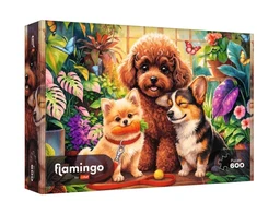 Dėlionė 600 FlamingoByTrefl Psy w oranżerii 12205