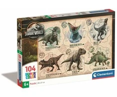 Clementoni Dėlionė 104 vnt. - Juros periodo pasaulis (Jurassic World)