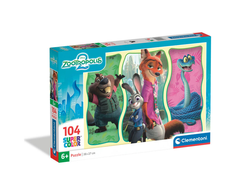Clementoni Dėlionė 104 vnt. - Zootopia 2