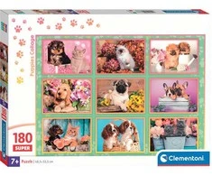 Clementoni Dėlionė 180 vnt. - Šuniukai