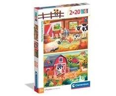 Clementoni Dėlionė 2x20 vnt. - Ūkio kiemelis