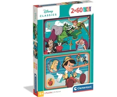 Clementoni Dėlionė 2x60 vnt. - Disney klasika