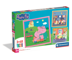 Clementoni Dėlionė 3x48 vnt. - Peppa Pig