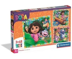Clementoni ŽAISL DĖLIONĖ 3X48 SMALSUTĖ DORA 25078