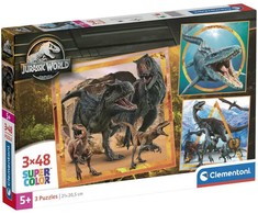 Clementoni Dėlionė 3x48 vnt. - Juros periodo pasaulis