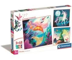Clementoni Dėlionė 3x48 vnt. - Fantastinės būtybės