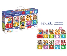 Dėlionė CzuCzu Puzzle su dziurkš Pocišg su cyferkami 94874