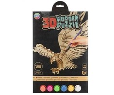EcoWoodArt Omega Toys *****Medinis 3D dėlionė erelis 400088O 11704