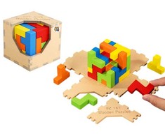 Lean Toys Pro Eximp Drewniana kostka magiczna TA156 11322