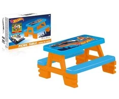 Vaikiškas pikniko stalas, Dolu Hot Wheels, 4 asmenims, 43 x 77 x 71 cm