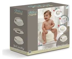 Wc puodukas-wc sėdynės adapteris-laiptelis 3in1 Dolu, smėlio spalvos, 7182