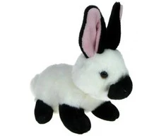 Dubi *PLUSZ królik, 16 cm, baltai-juodas
