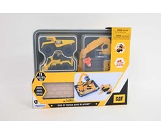 Draper Funrise Toys CAT pojazdy budowlane+masa plast.dėklas 83418