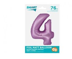 GoDan Foil balionas Smart Digit 4 levandų matinis 76cm Godan