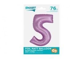 GoDan Folio balionas Smart Digit 5 levandų matinis 76cm Godan