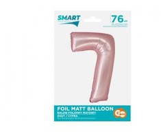 GoDan Smart folijos balionas, numeris 7, matinė rožinė, 76 cm GoDan