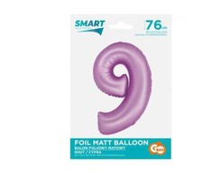 GoDan Folio balionas Smart Digit 9 levandų matinis 76cm Godan