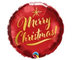 GoDan Balon foliowy 18" QL RND ChristmGold ScriptR.98447
