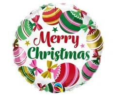 GoDan Balon foliowy 18" QL RND Christm.Ornam_Stars 50149