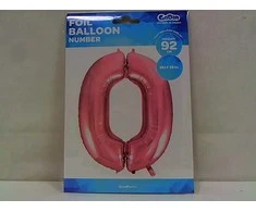 GoDan Baliono folijos skaitmuo "0" ryškiai rausva 92cm