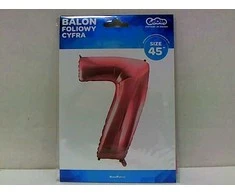 GoDan Baliono folijos skaitmuo "7" ryškiai rausva 92cm
