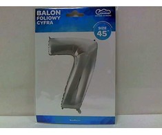 GoDan BALON foliowy Cyfra 7 sebrna 85 cm