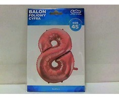 GoDan Baliono folijos skaitmuo "8" ryškiai rausva 92cm
